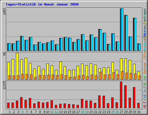 Tages-Statistik im Monat Januar 2020