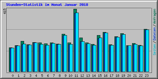 Stunden-Statistik im Monat Januar 2018