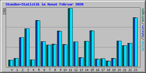 Stunden-Statistik im Monat Februar 2020