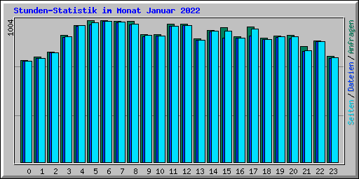 Stunden-Statistik im Monat Januar 2022