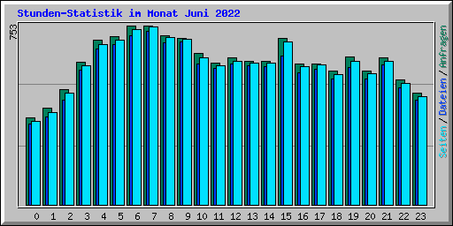 Stunden-Statistik im Monat Juni 2022
