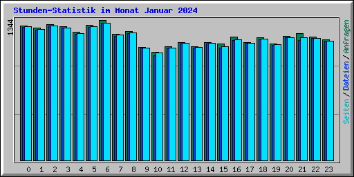 Stunden-Statistik im Monat Januar 2024