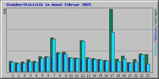 Stunden-Statistik im Monat Februar 2025